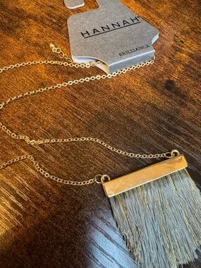 Hannah Gold Fringe Tassel Necklace